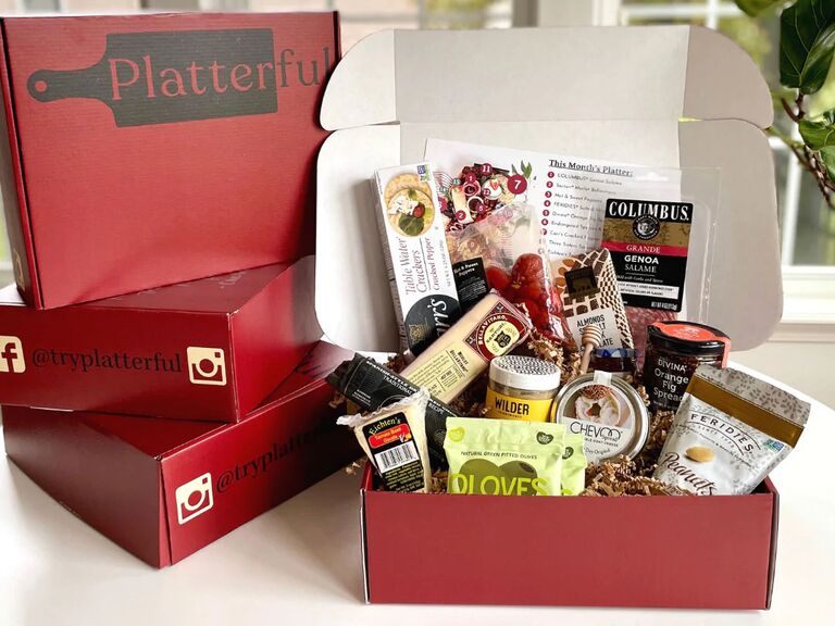 Platterful charcuterie kit subscription box for couples
