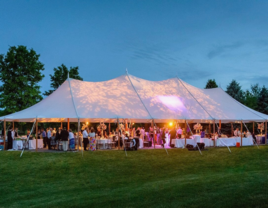 Outdoor wedding tent rental from A+ Party Rental in Maine