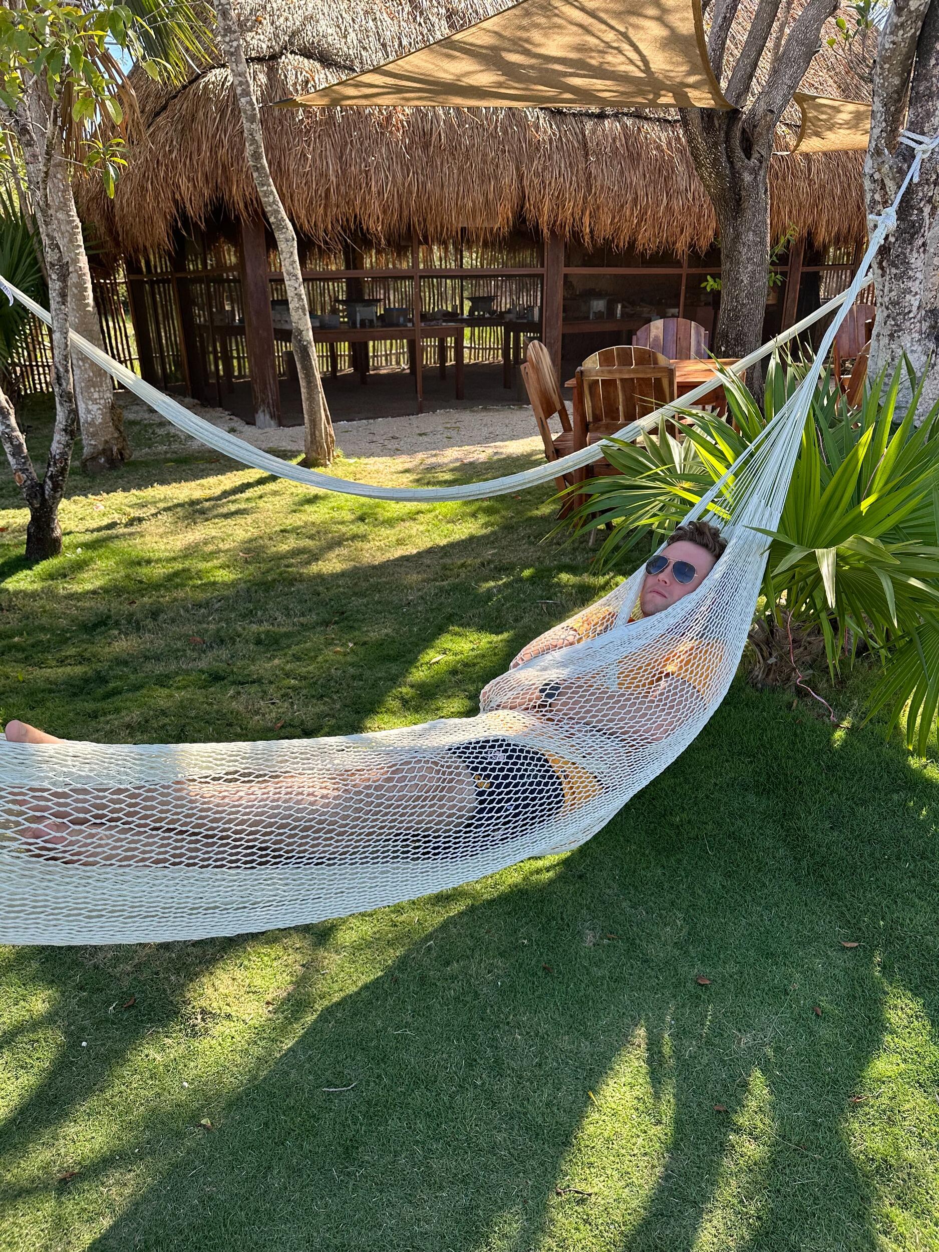 John having a siesta in Mexico