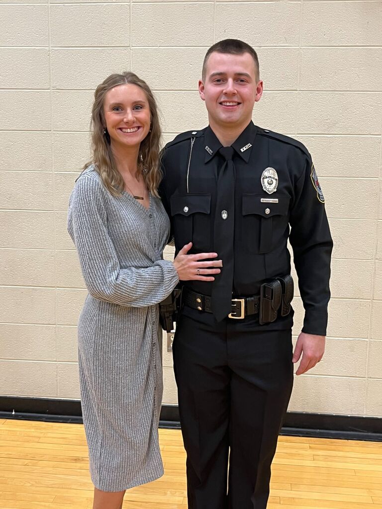 After 16 long weeks, Cale graduated from the Indiana Law Enforcement Academy and began his career as a police officer. Grace was and continues to be so proud of all that he has accomplished. 