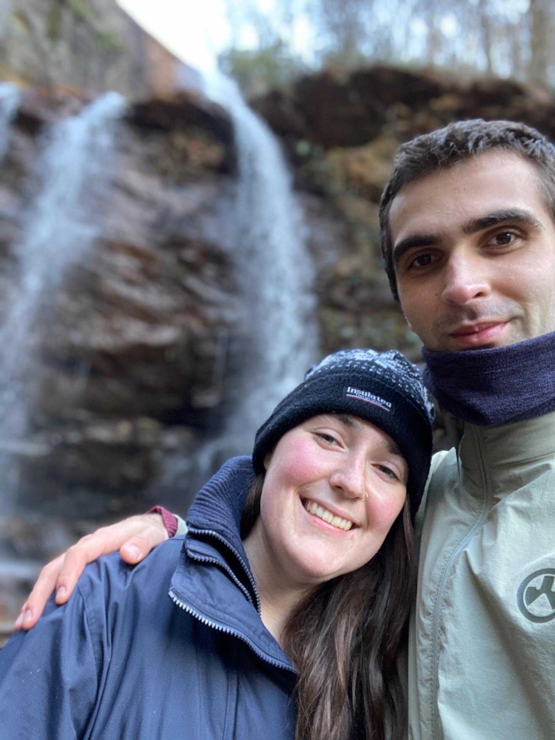 Waterfall hike in North Carolina