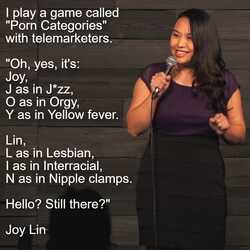 Raunchy Comedian/Superhero Geek: Joy Lin, profile image
