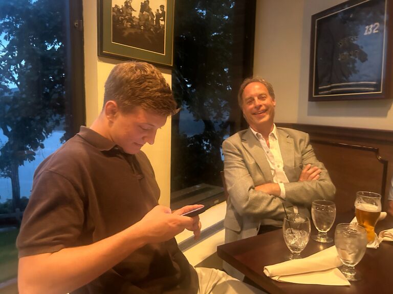 Mark also secured the approval of Katie's godfather, Uncle Jamie, that weekend!