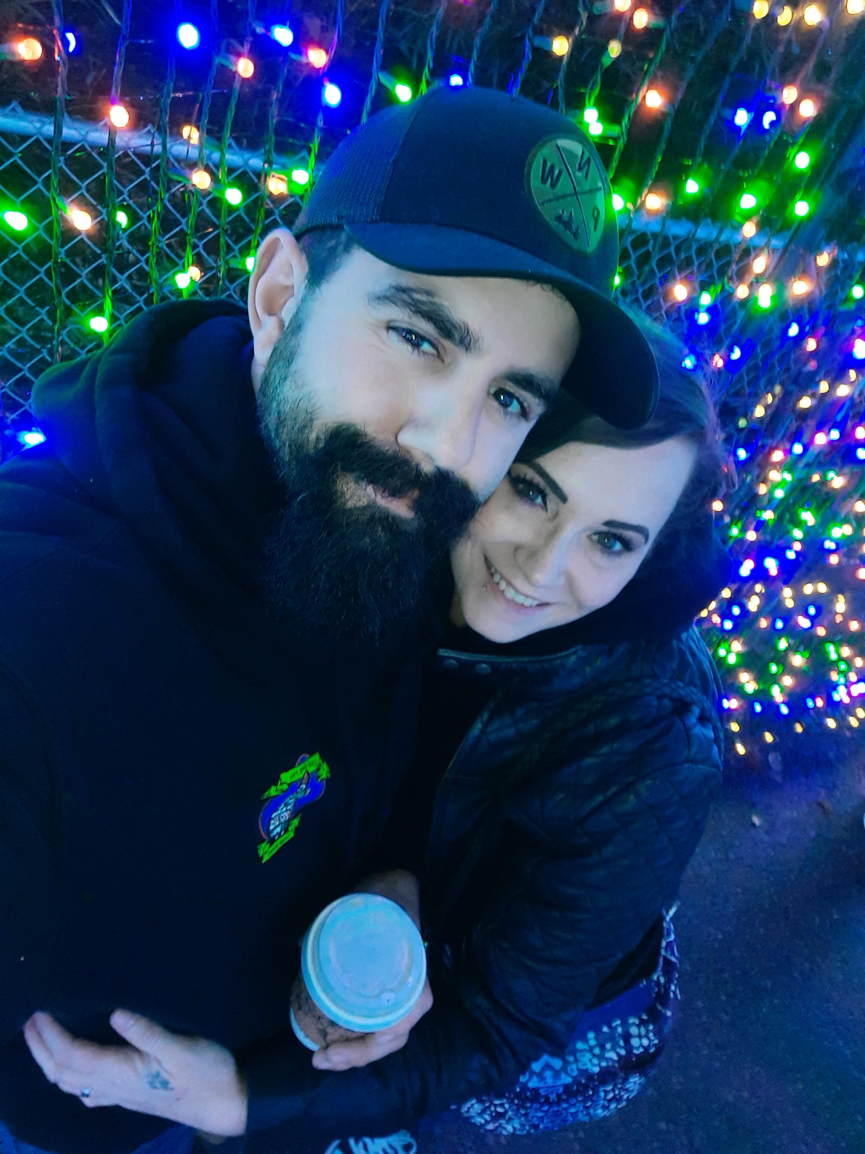 We love looking at the Christmas lights together!!