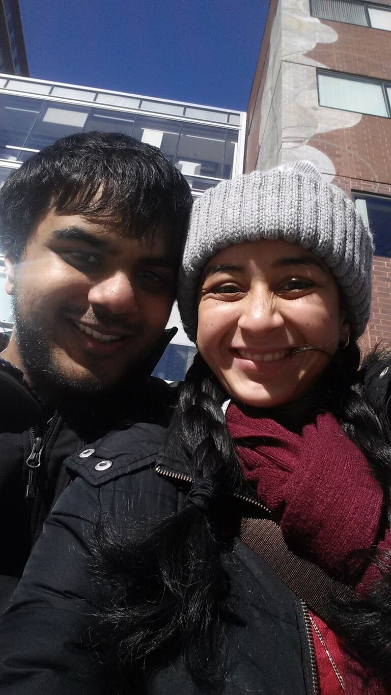 We went to colleges in separate states, but still made time to visit! Shalin came to Boston to see me!