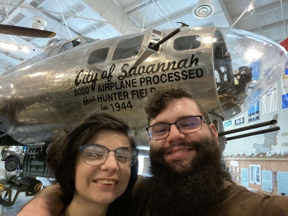 These two got to visit the Mighty 8th museum for the first time!