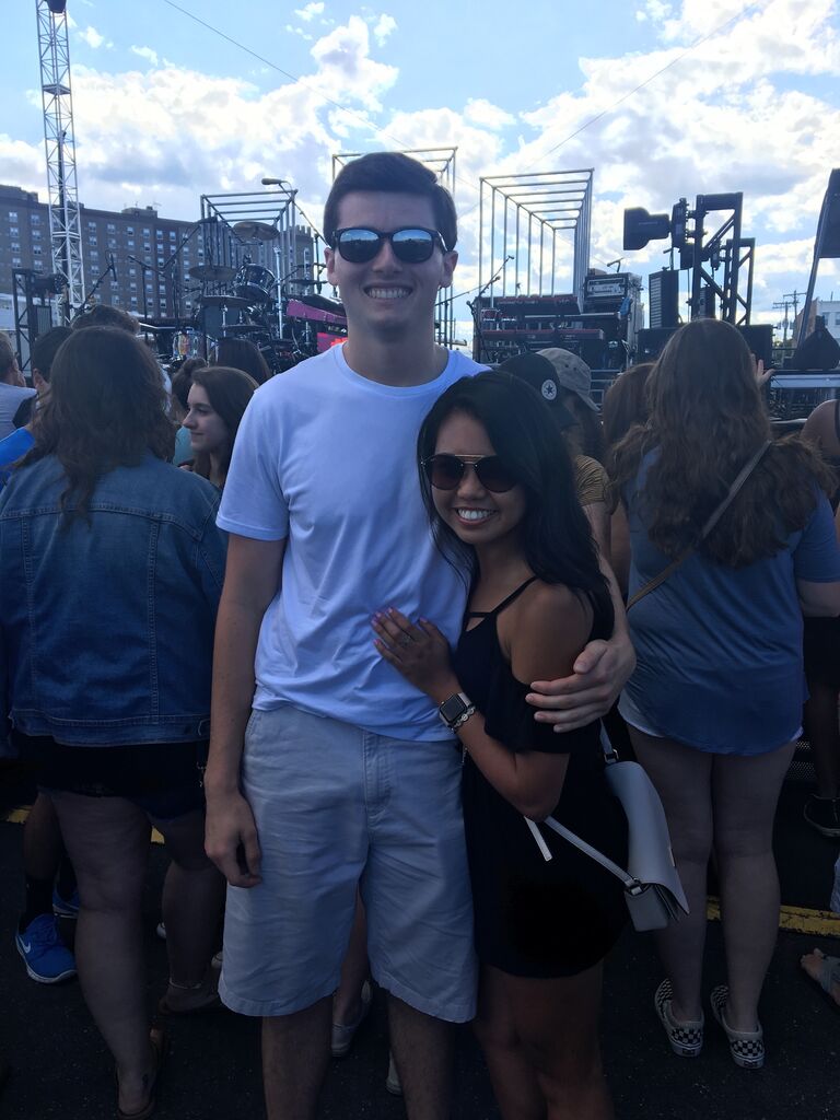 Liz and Alec's first concert together! Jukebox the Ghost, X Ambassadors, Fitz and the Tantrums in Asbury Park, NJ