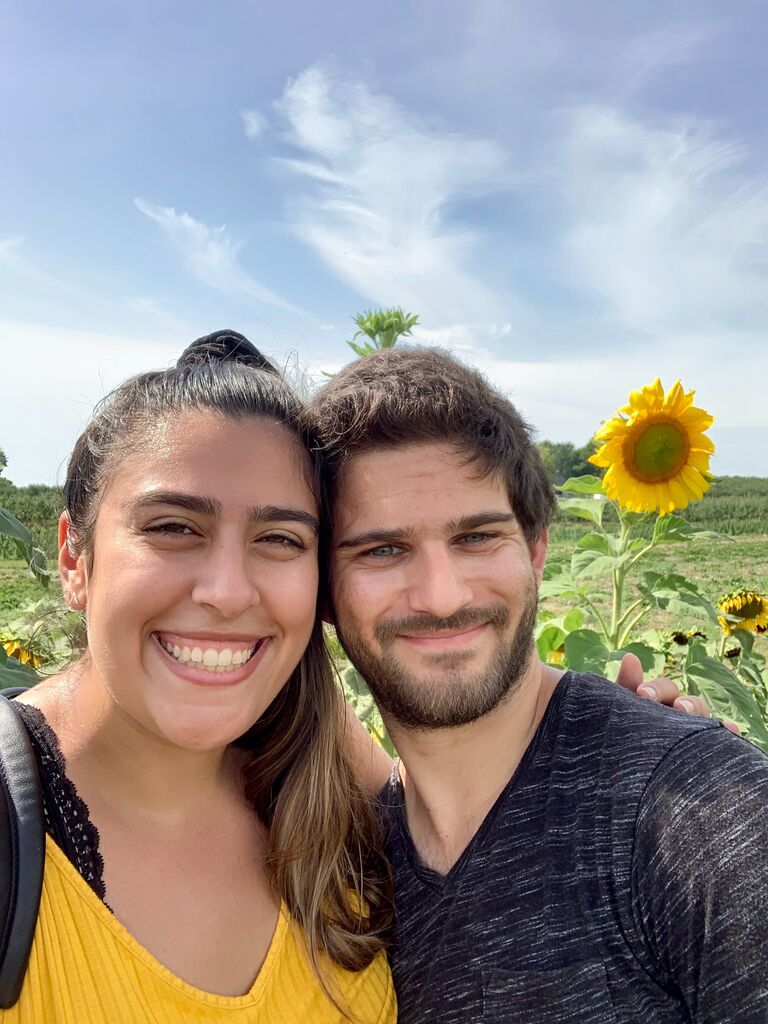 We found a sunflower field while up north with David's parents