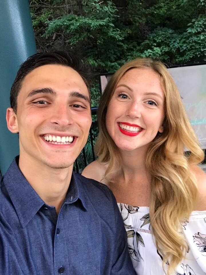 Celebrating Tara's first job with a meal at Employees Only in NYC