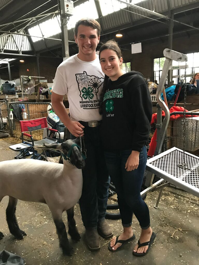 Minnesota State Fair - supporting Chad at the sheep show!