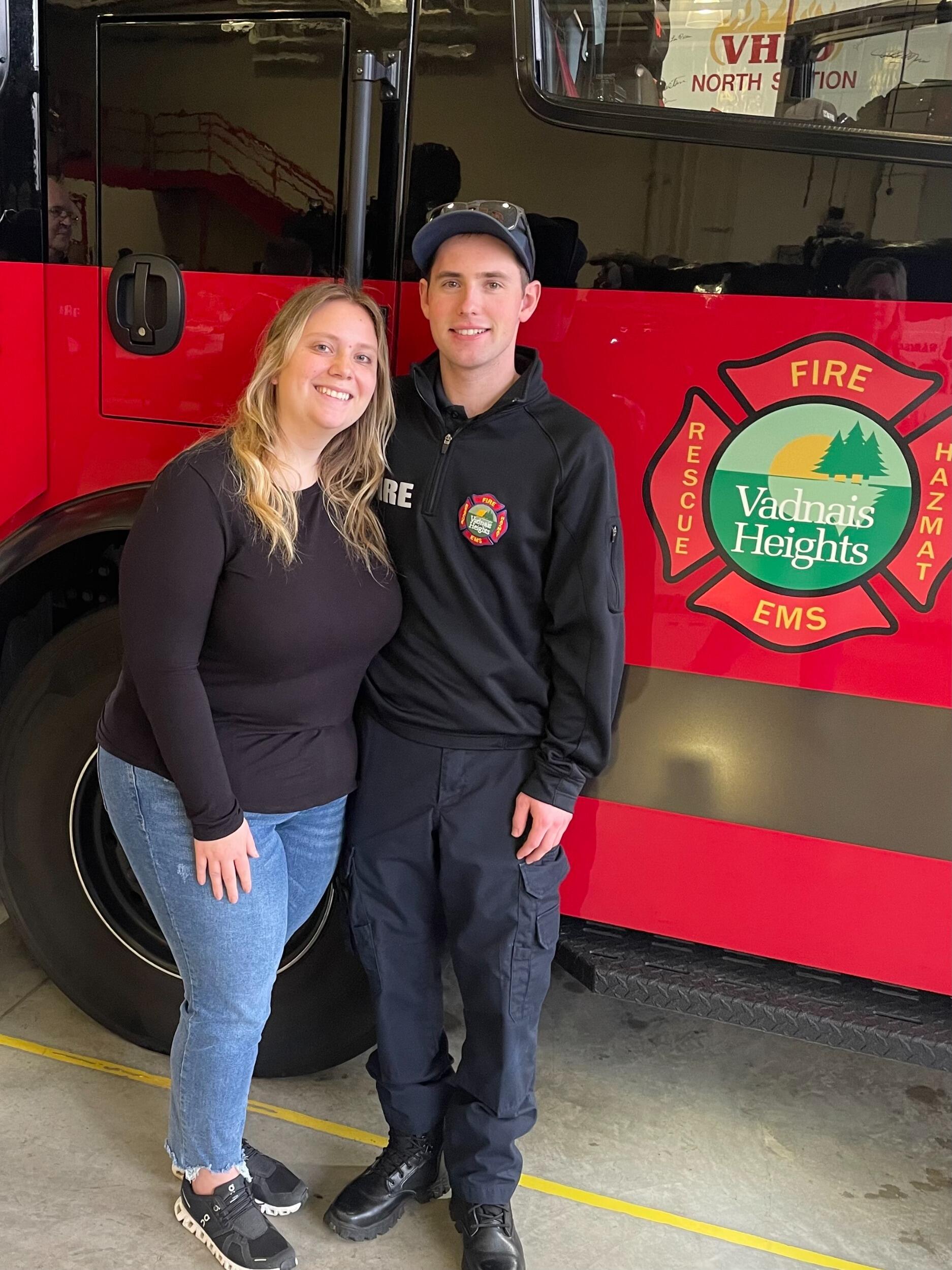 Tim joined Vadnais Heights Fire Department this meant lots of classes and odd schedules.