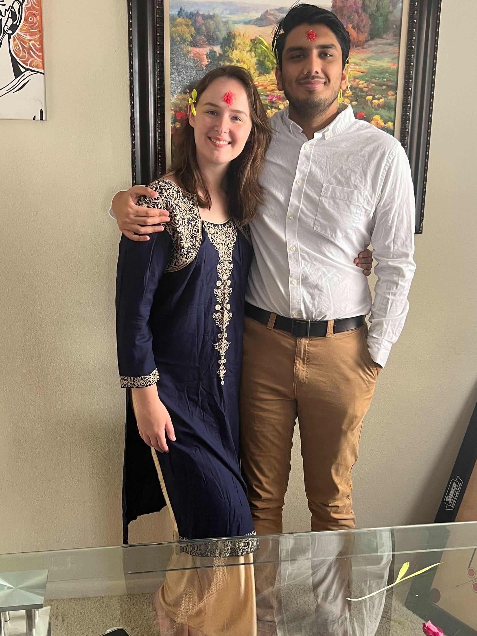 Our fifth annual Dashain celebration. One of the ten-million photos that Mamu and Baba took. Amul got his first big-boy job after college, and we were feeling very lucky to be able to visit California so often.