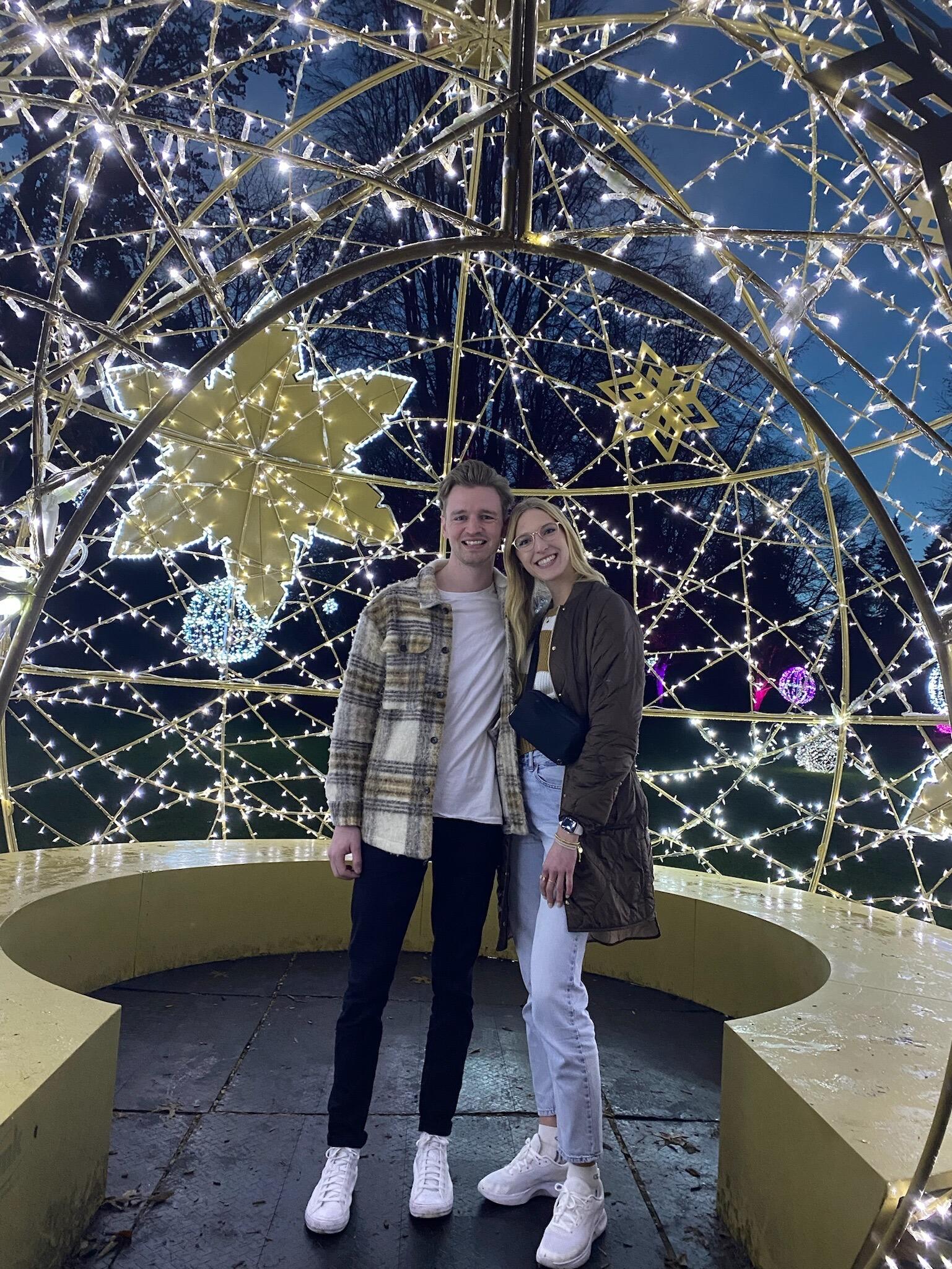 The first time Drew and Sarah met in person after months of texting and FaceTiming 