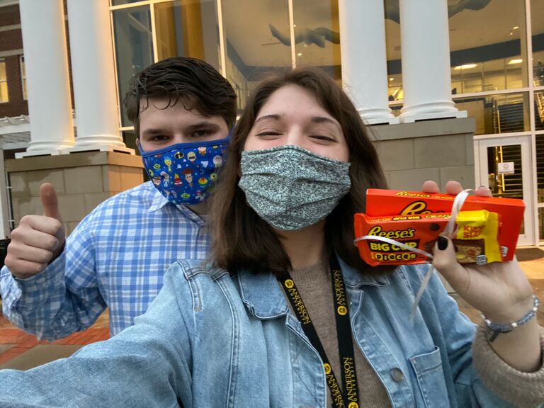 Madi and Josh's first Valentine's Day together! Though they weren't official, they still celebrated with candy.