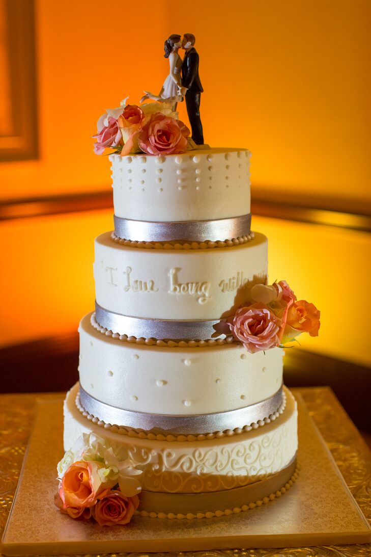 White Tiered Wedding Cake