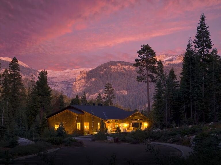 Wuksachi Lodge wedding venue in Sequoia National Park, California. 