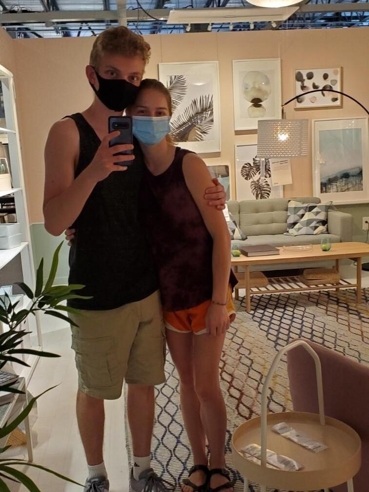 First Date! After beginning college, Micah and Abby enjoyed a day of firsts. They had socially distanced most of the year and could finally hold hands and walk side-by-side as they adventured around Chic's Beach, Cava, and Ikea. 