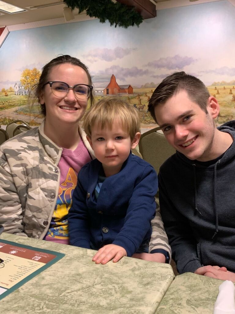 New Year breakfast with Colin's family