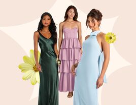 Collage of bridesmaid dresses