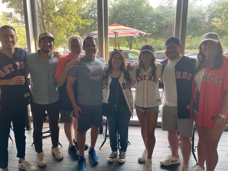 Ian and Savannah are huge Astros fans! This is an Astros game with the De La Rosa family and Dayna!