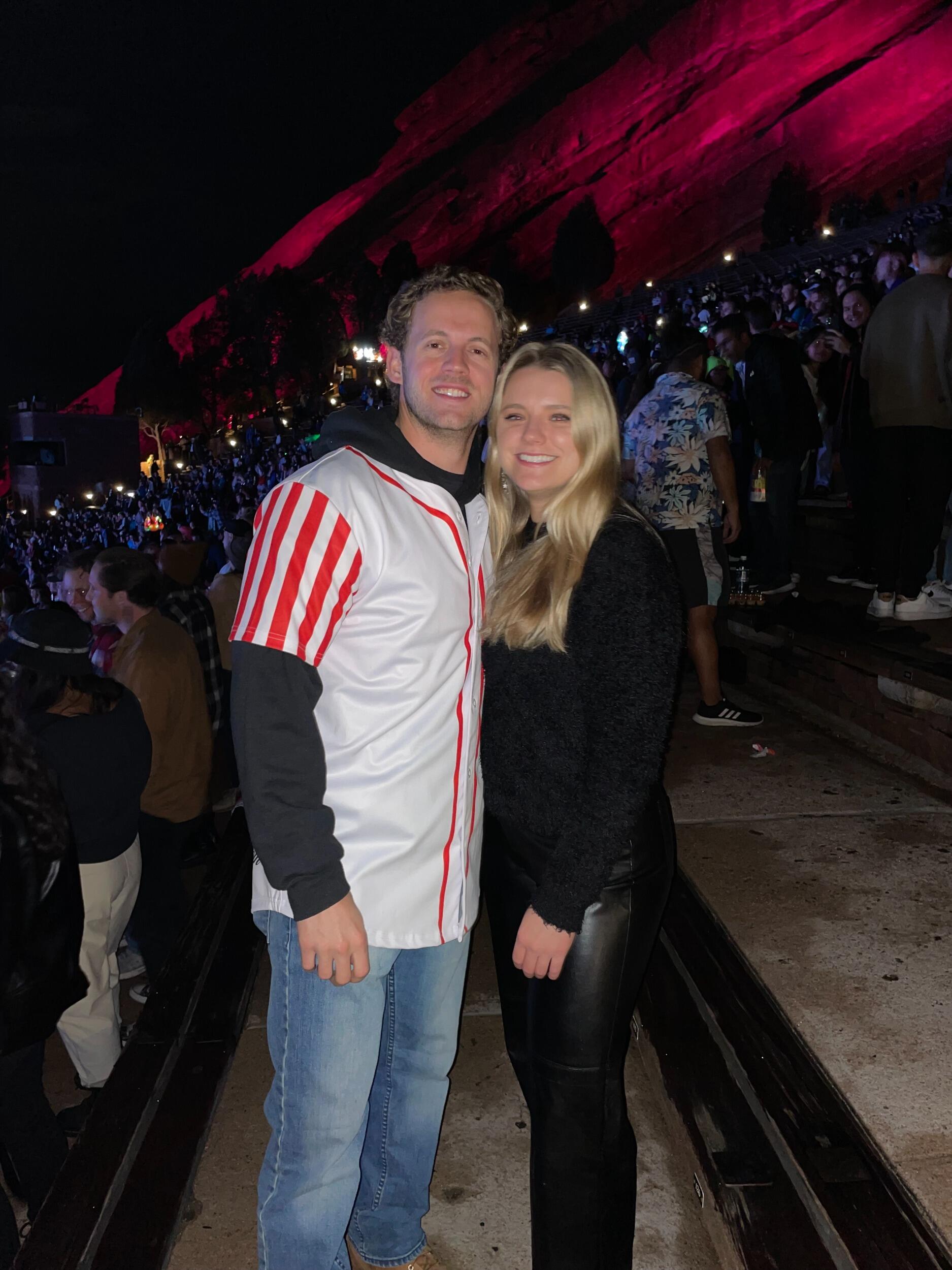 One of their 15 trips to Red Rocks to see a show!