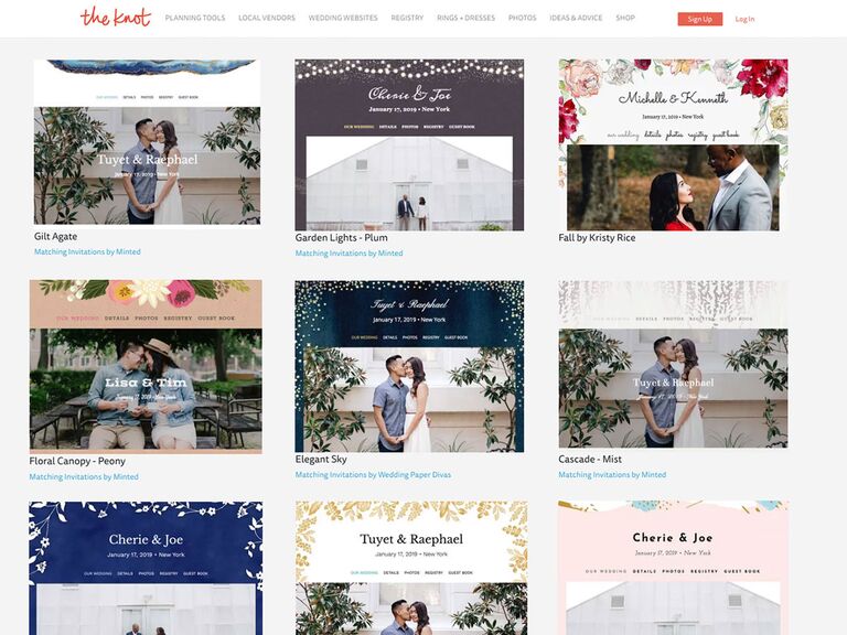 wedding websites