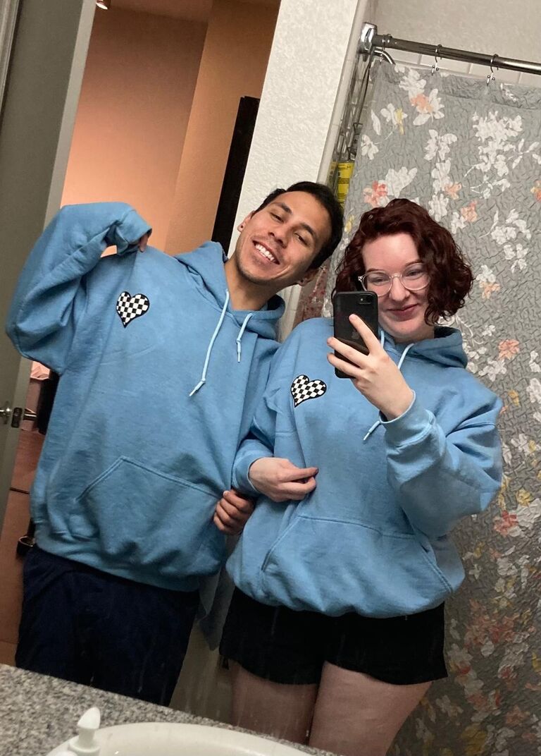 Making Matching Hoodies for our 1 Year Anniversary