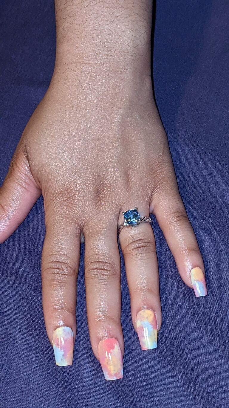 A day later and Baby Bear still has not removed the ring. 