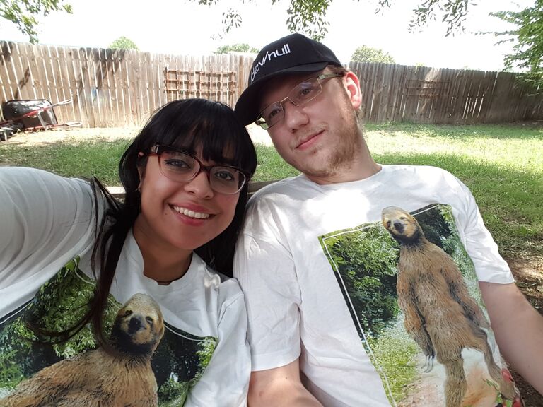 Can't go wrong with matching sloth shirts