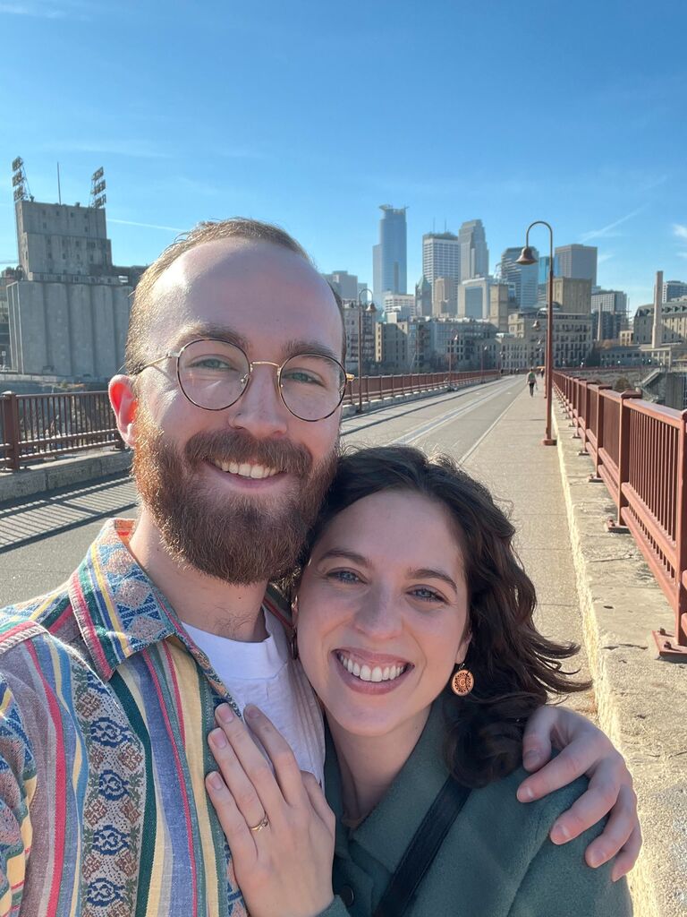 On a trip to Minneapolis for our six-year anniversary, Andy proposed on the Stone Arch Bridge in Minneapolis, Minnesota. We celebrated by seeing one of our favorite artists, Alex G, at First Avenue and eating the best pasta of our lives at Bar La Grassa, which was recommended by our foodie friends Tyler and Kerianne.