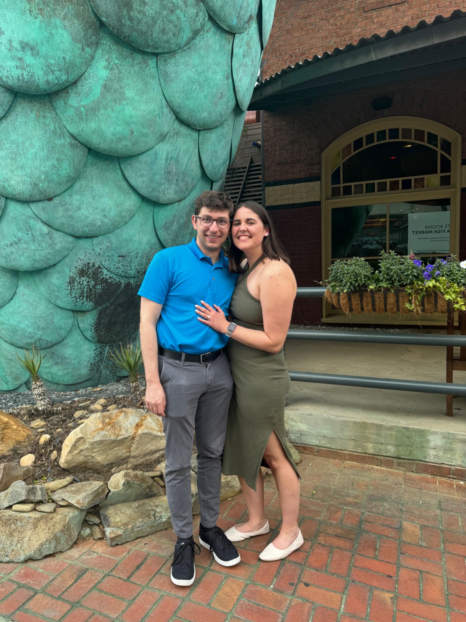 Our first date after getting engaged - Atlanta Fish Market.