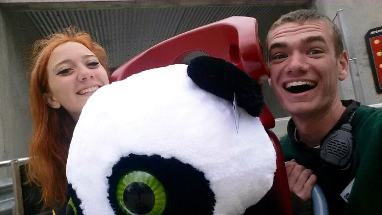 We met while working at an amusement park and became friends