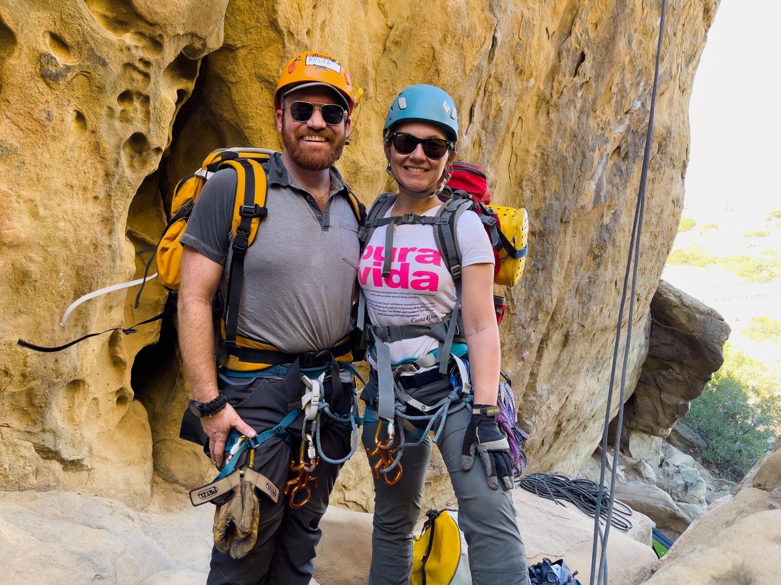 Look, she was willing to go rappelling again!