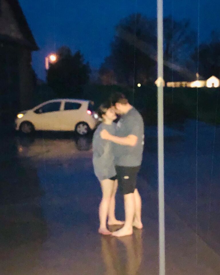 This is one of the most precious moments of our relationship. I had told Adam one of my dreams was to dance in the rain with my best friend. It started to rain and he grabbed my hand and said he wanted to make my dream come true... And he hates being in the rain. <3