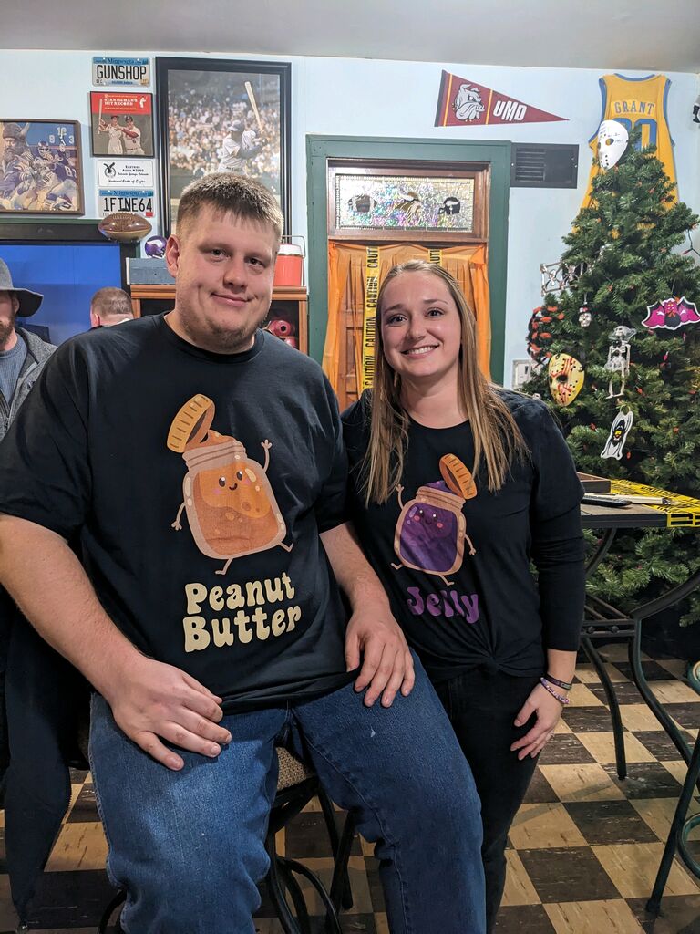 All dressed up as PB&J for a Halloween party!