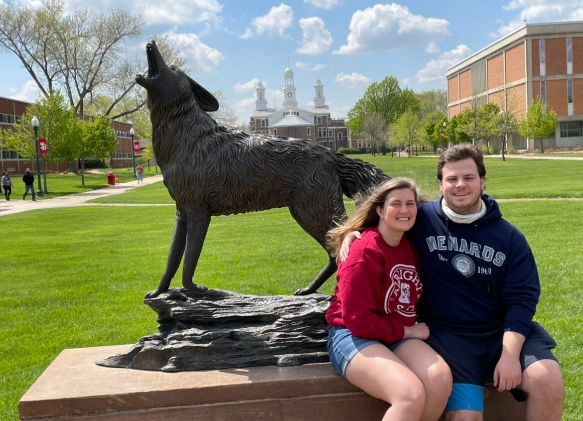 New Digs! Faith and Dan moved across the country to Vermillion, SD. Dan started his master's degree in applied mathematics from the University of South Dakota. Faith became the Director of the MUC (Student Center) and student programming for the University of South Dakota and patiently waited for Dan to propose (spoiler alert!).  