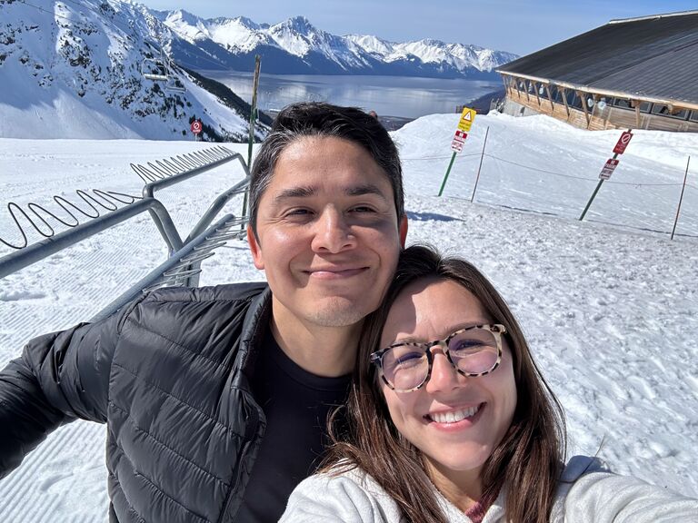 Our first trip together, visiting Becka's friends in Alaska!