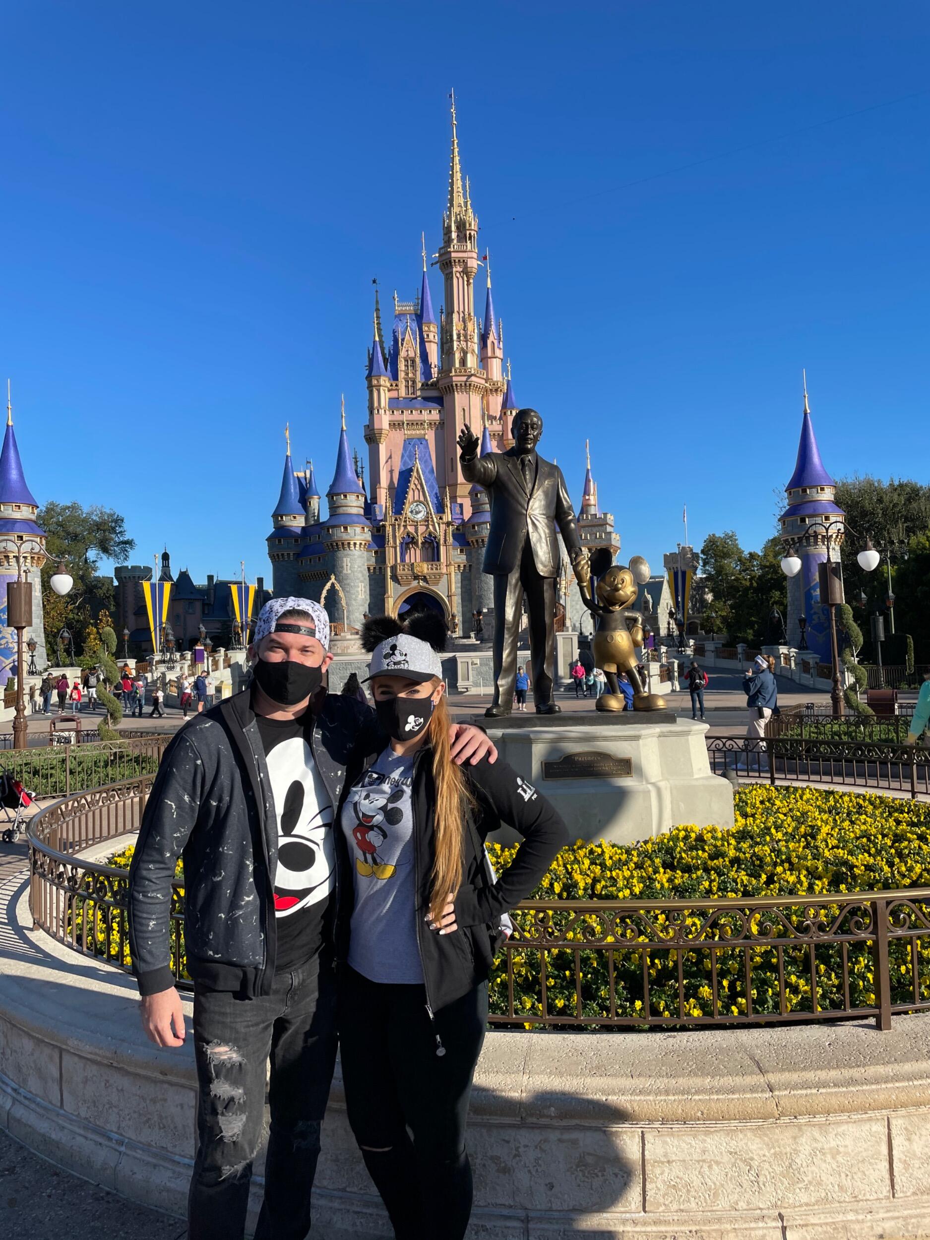 Mike surprises Pilar with a trip to Disney World for Christmas. It was right after Covid so the park was basically empty. This began their love for all things Disney.