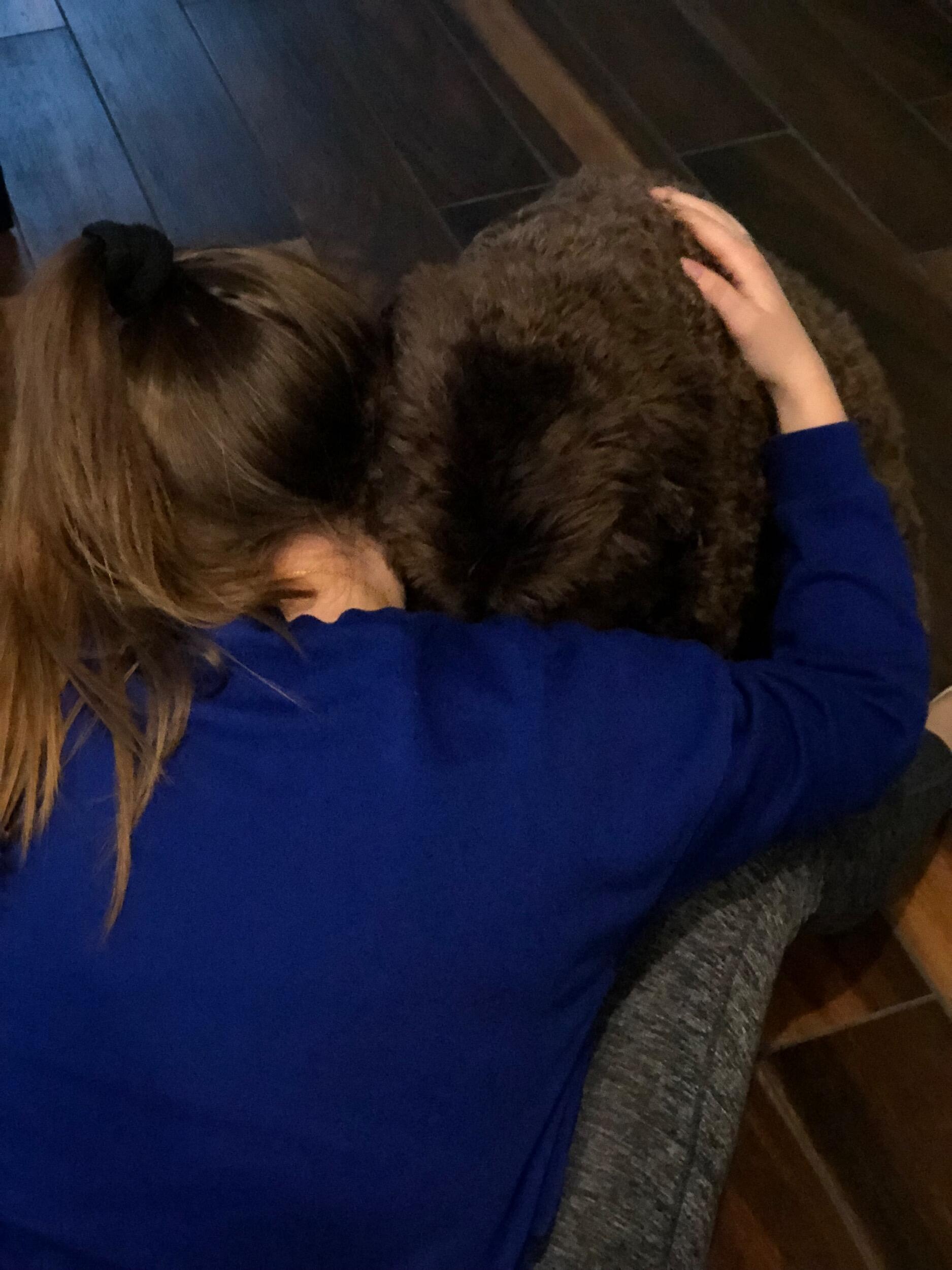 Cathryn got to meet Ben's family and fell in love with his childhood dog, Frankie.