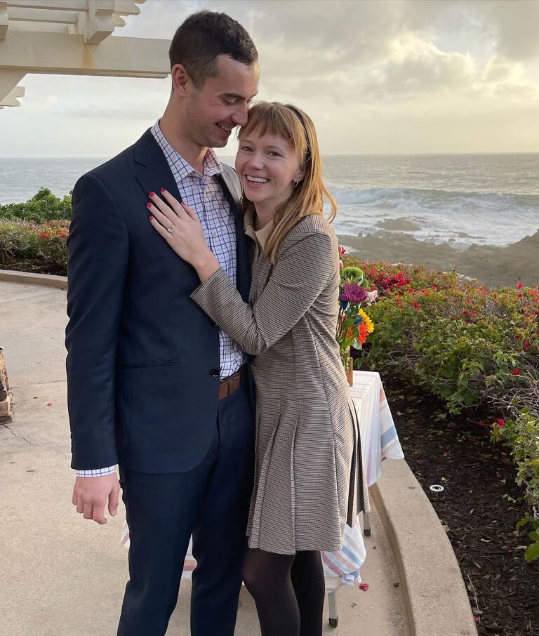After a rain storm, the sun came out and Nick proposed at the Montage in Laguna Beach.