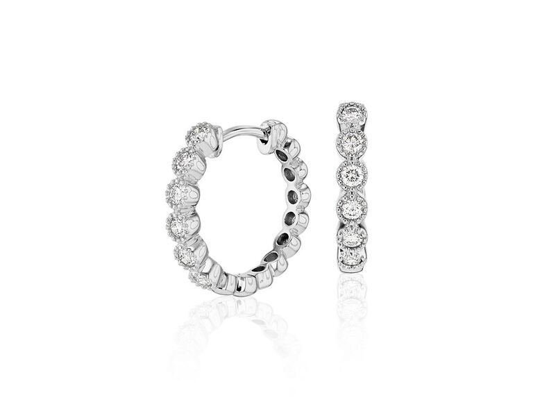 Diamond hoop earrings by Blue Nile. 