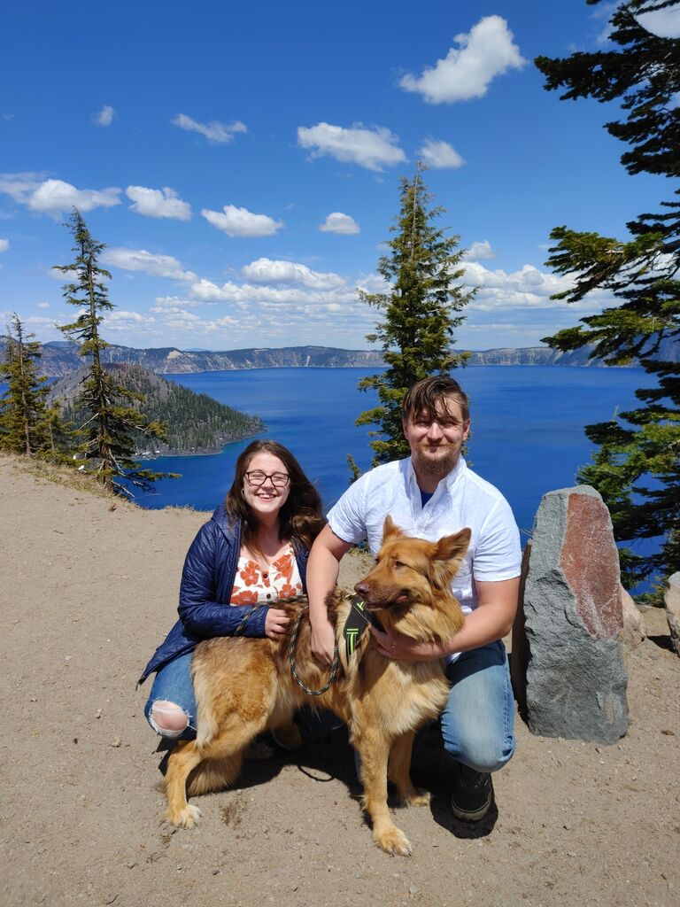 Currently living in Oregon, with their best friend Jac, Casey and Marissa still love going on adventures. This is us at Crater Lake in Oregon.