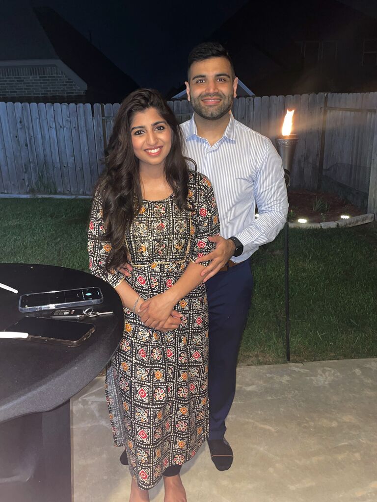 Fatima and Sohail celebrating with family prior to Husein and Bisma's engagement