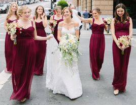 burgundy bridesmaid dresses