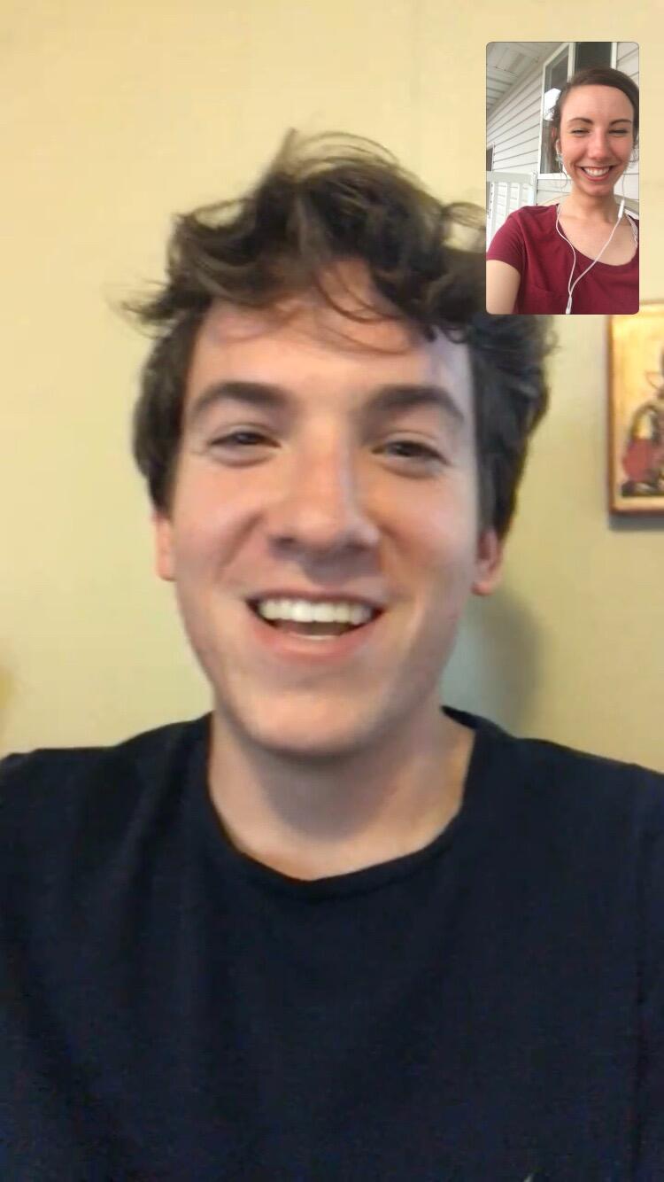 Long distance while Emma was in Mason City for an internship.