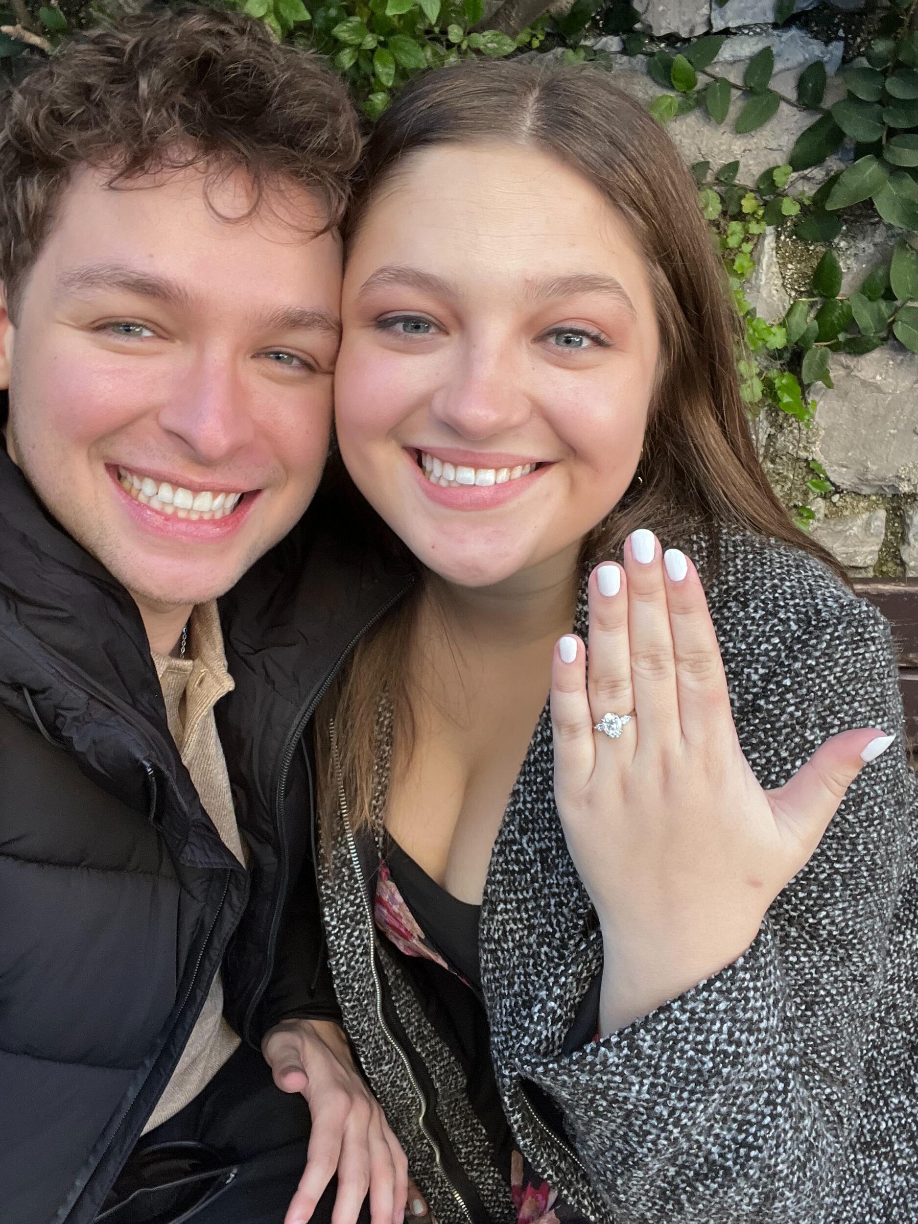 Got engaged during Riley's study abroad in Italy!