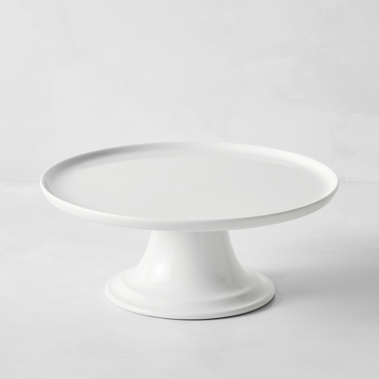 White porcelain cake stand