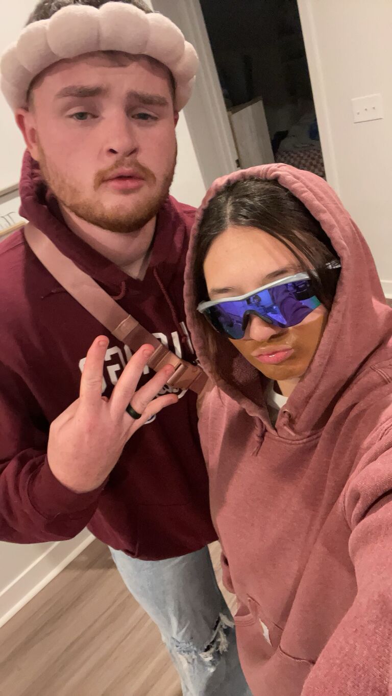 dressed up as each other for halloween!