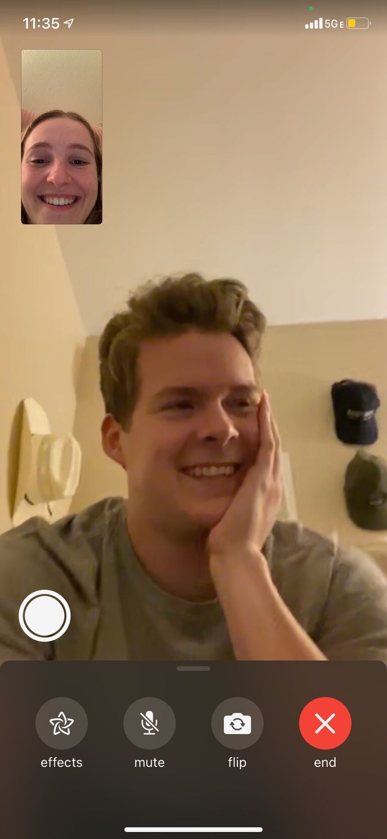 Dating long distance consisted of lots of sweet facetime calls! Was so worth it for us!