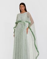 Mac Duggal Blue Strapless Brocade Midi Dress with Pockets Mother Of The  Bride Dress | The Knot